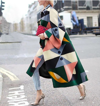 Nyomtatott női kabát hosszú ujjal – Svea Herbstzauber kiadás