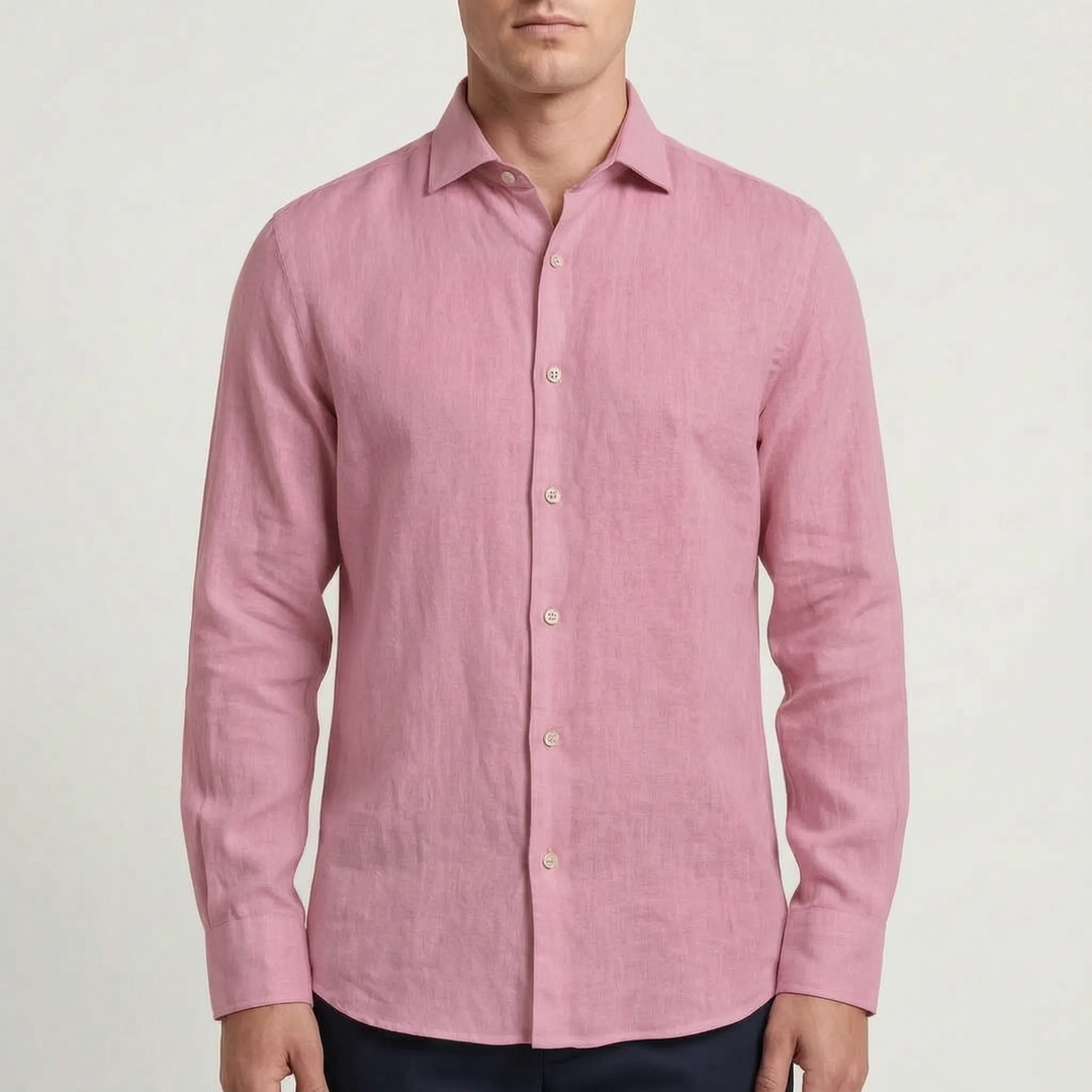 Casual Long-Sleeve Button-Up Shirt -  Bruce