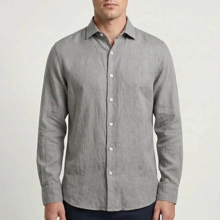 Casual Long-Sleeve Button-Up Shirt -  Bruce