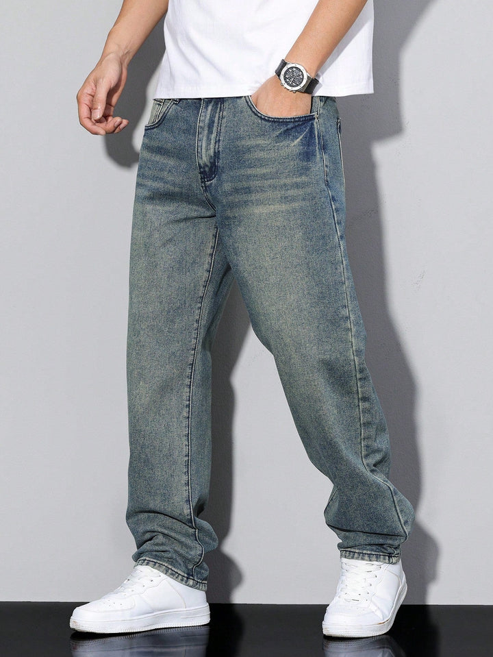 Casual Men's Jeans With Natural Waist - Clifford