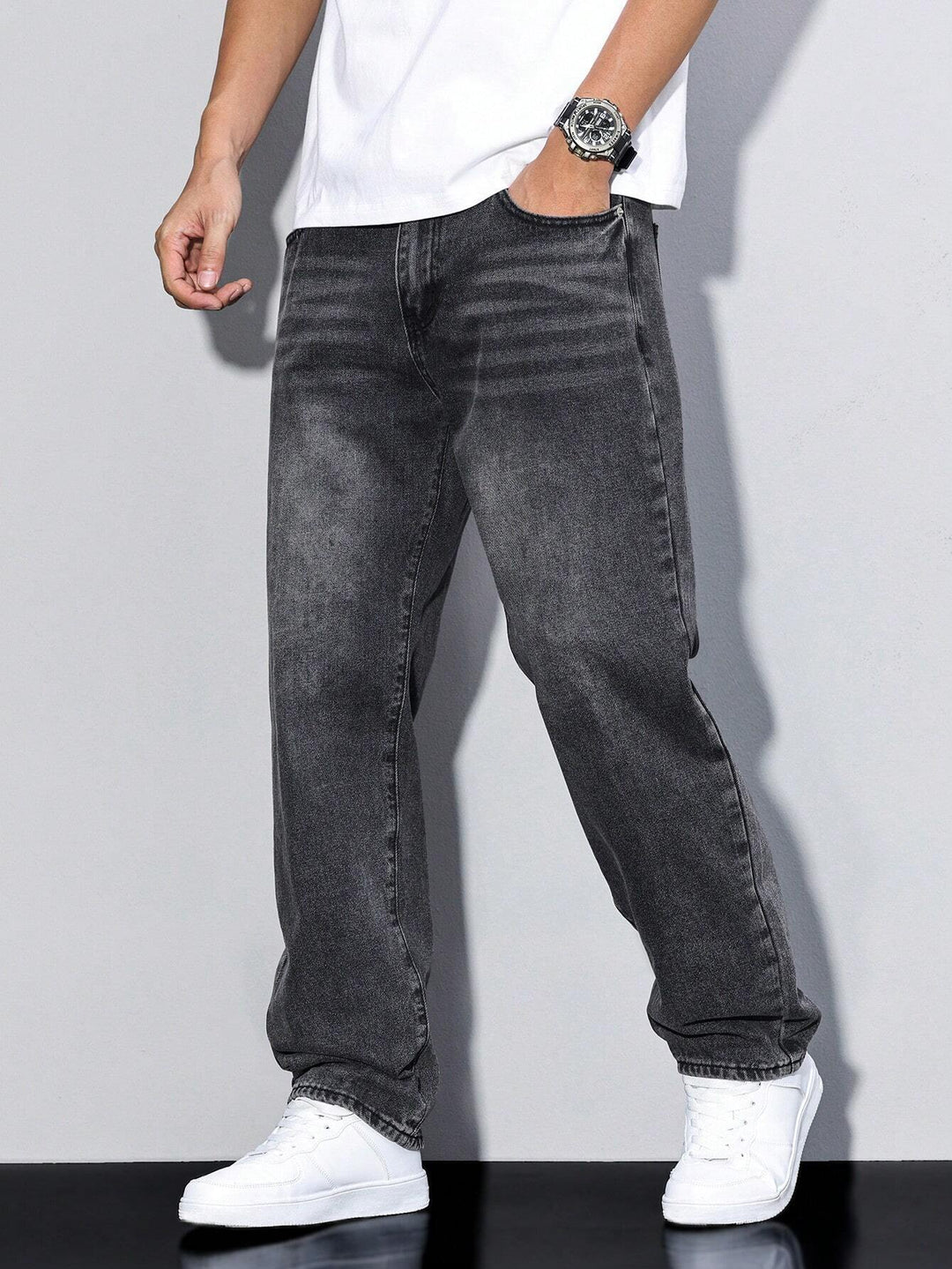 Casual Men's Jeans With Natural Waist - Clifford