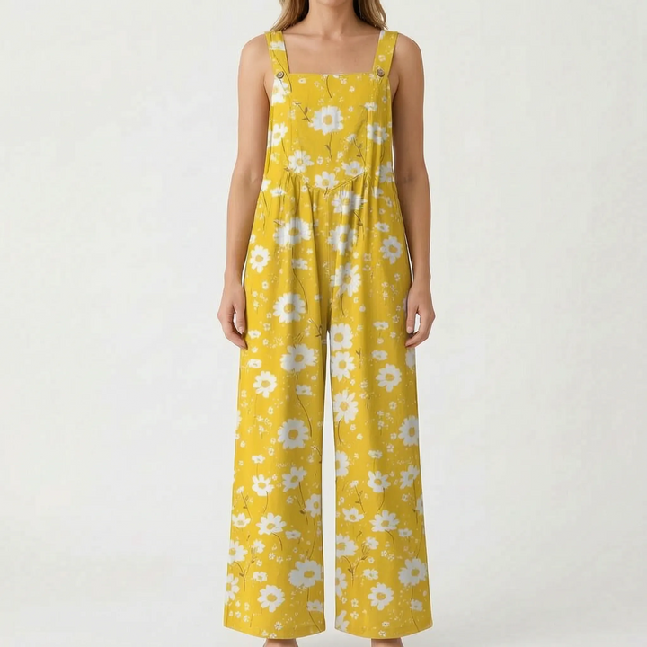 Casual Wide-Leg Floral Jumpsuit - Jessica