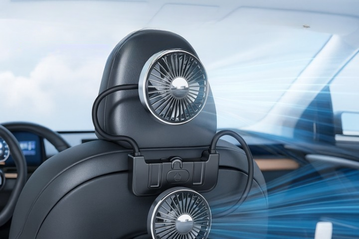 Kétfejű hátsó ülés ventilátor – Eary – (USB-C újratölthető)