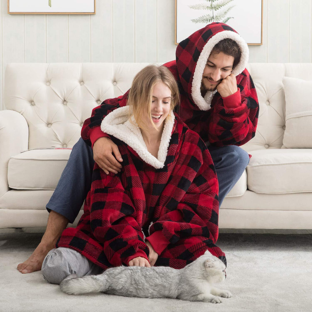 Unisex hőszigetelő fleece kapucnis pulóver - Noah
