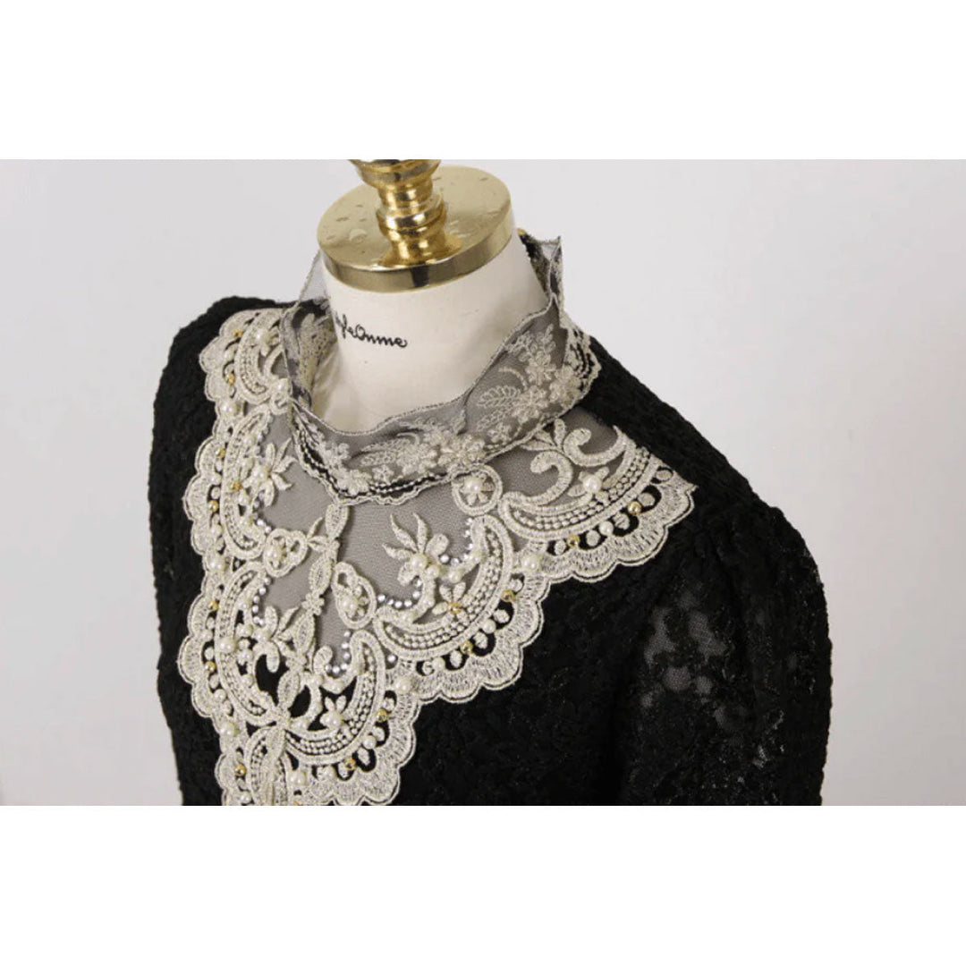 Női blúz őszi hímzett csipkével – Elisabeth