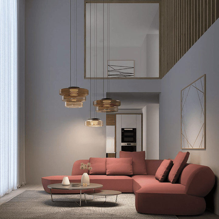 Modern üveg függőlámpa Bauhaus stílusban - AuroraSphere