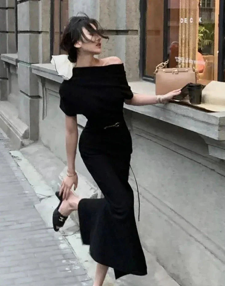 Elegáns, off-shoulder Bodycon maxiköltemény – Valentina