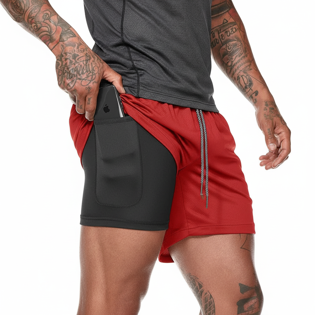 Doppeltes Laufshorts Design - RunVibeX