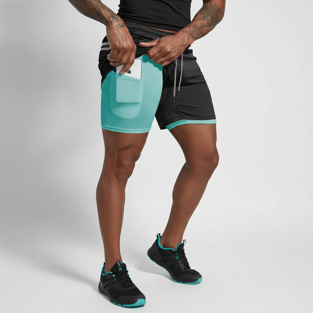 Doppeltes Laufshorts Design - RunVibeX