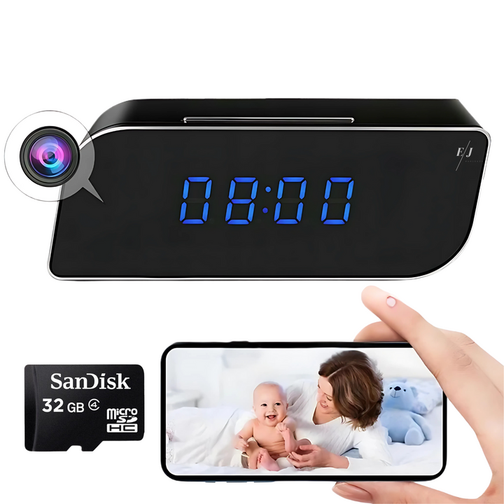Digitális Ébresztőóra Rejtett Megfigyelő Kamerával – StealthClock Cam