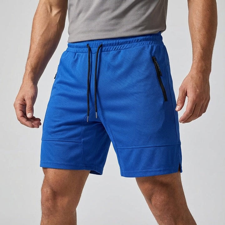 Elastische Fitnessshorts Mit Reißverschluss - Colton