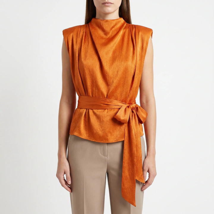 Elegant Tie Waist Top -  Kelli