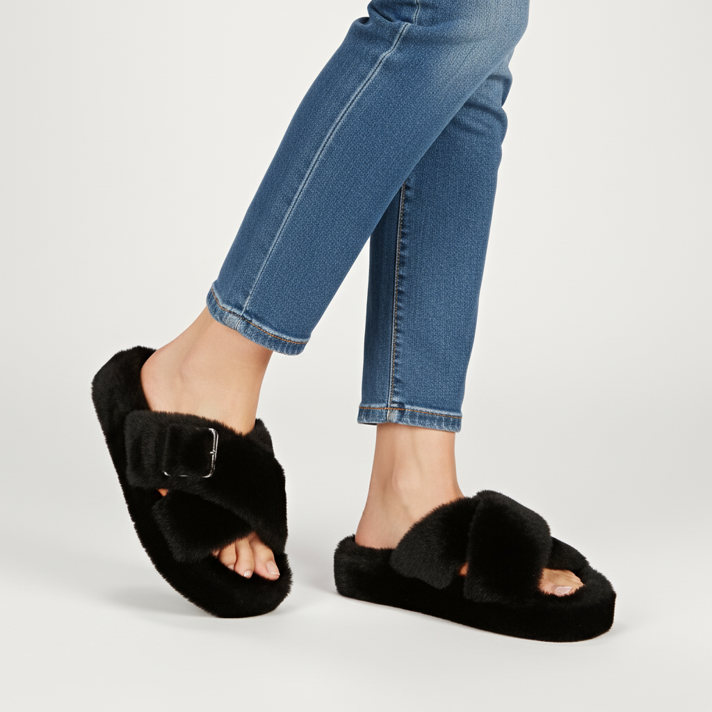 Gefütterte Flauschige Hausschuhe - WarmFluff