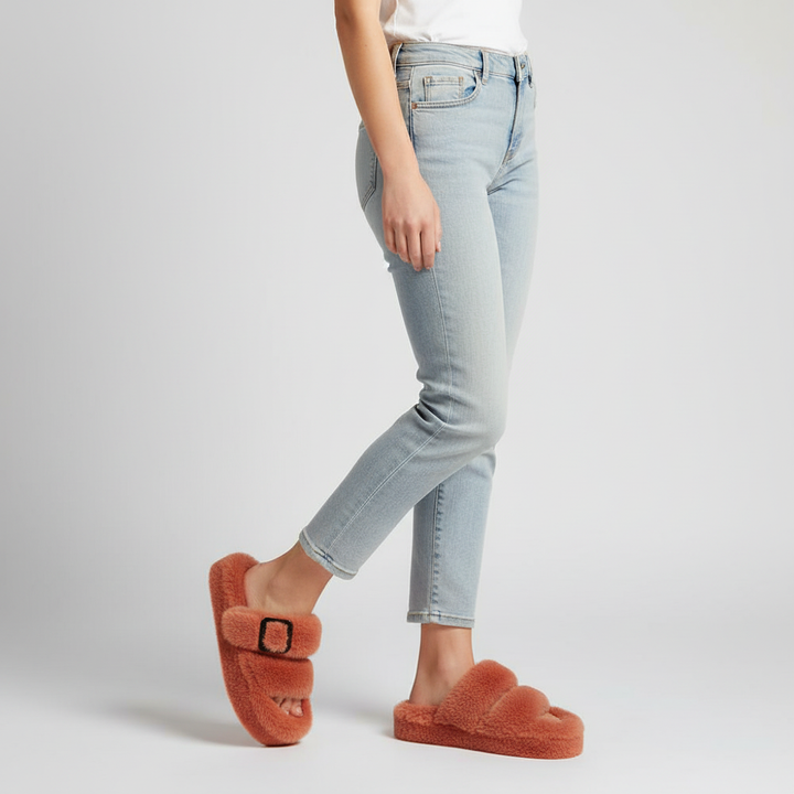 Gefütterte Flauschige Hausschuhe - WarmFluff