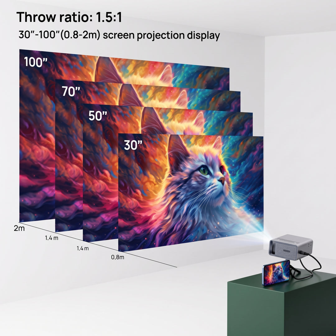 Ultra-Fényes Mini Projektor (3000 Lumen) - LumoBeam