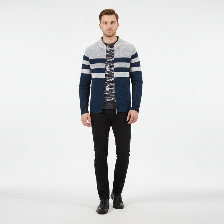 Gestreiftes Herbstvest - WarmKnit