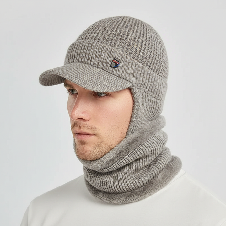 Gestrickte Herrenmütze Mit Schirm - FrostVisor