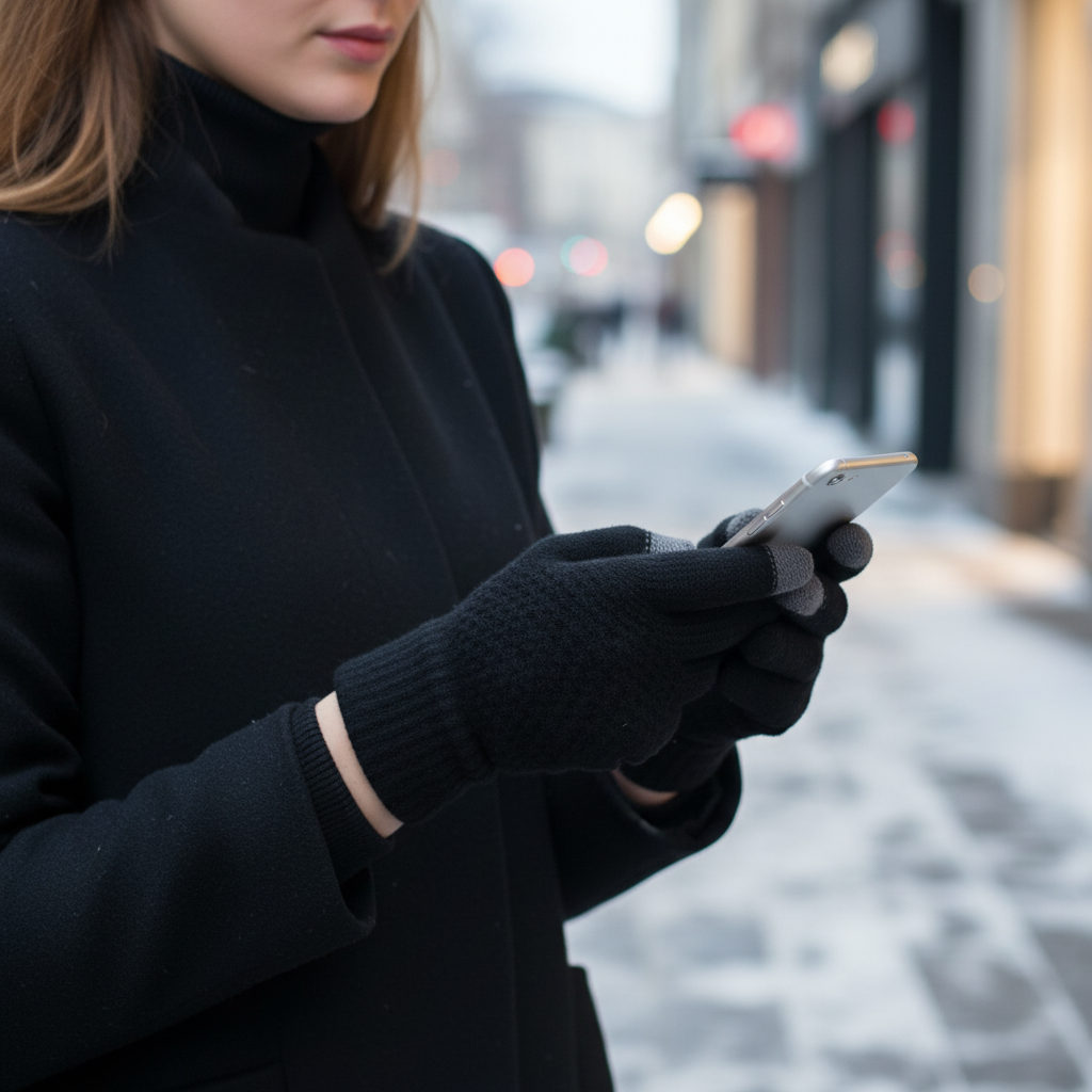 Gestrickte Touchscreen Handschuhe - TouchGlove
