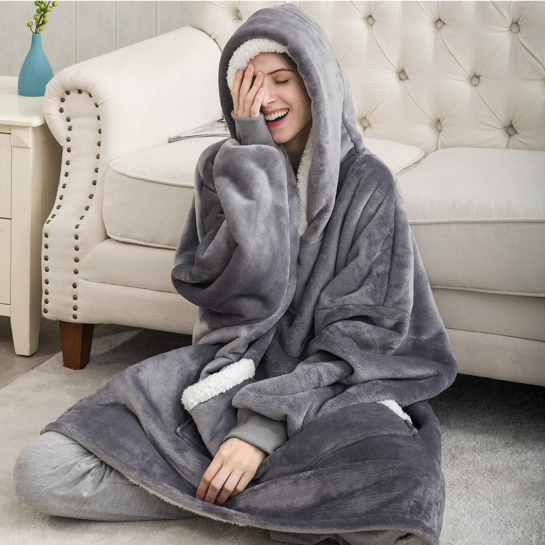 Unisex hőszigetelő fleece kapucnis pulóver - Noah