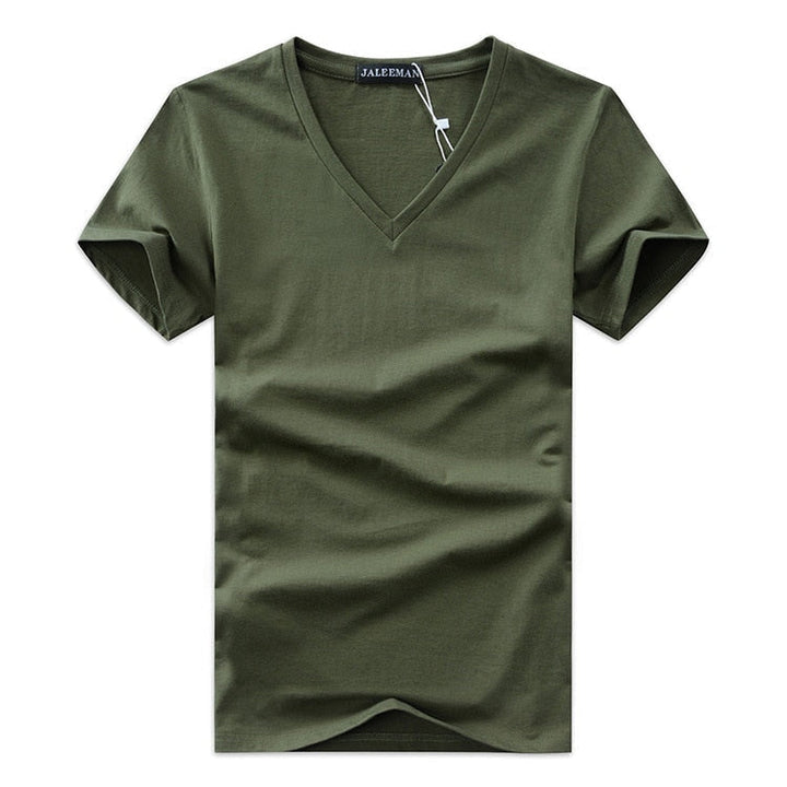 Slim Fit V-nyakú póló férfiaknak 1+1 INGYEN – Kényelmes & Mindennapi viselet – Jonas