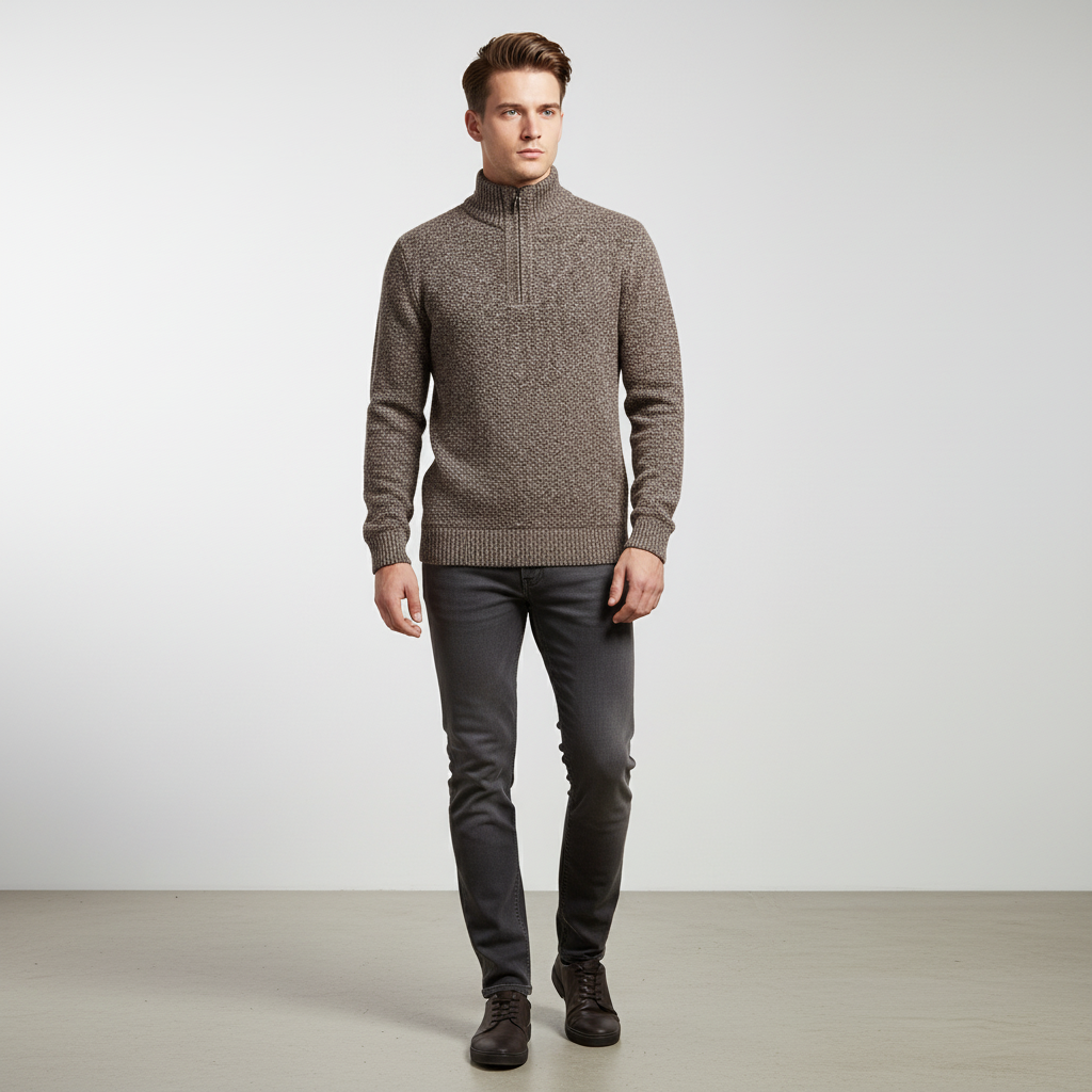 Halb-Zipper Pullover - Daniel