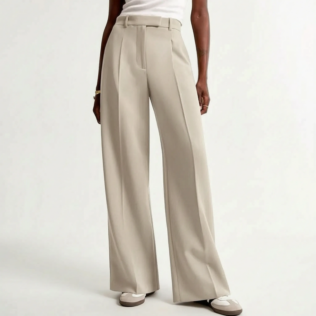 High-Waisted Wide-Leg Trousers - Gail