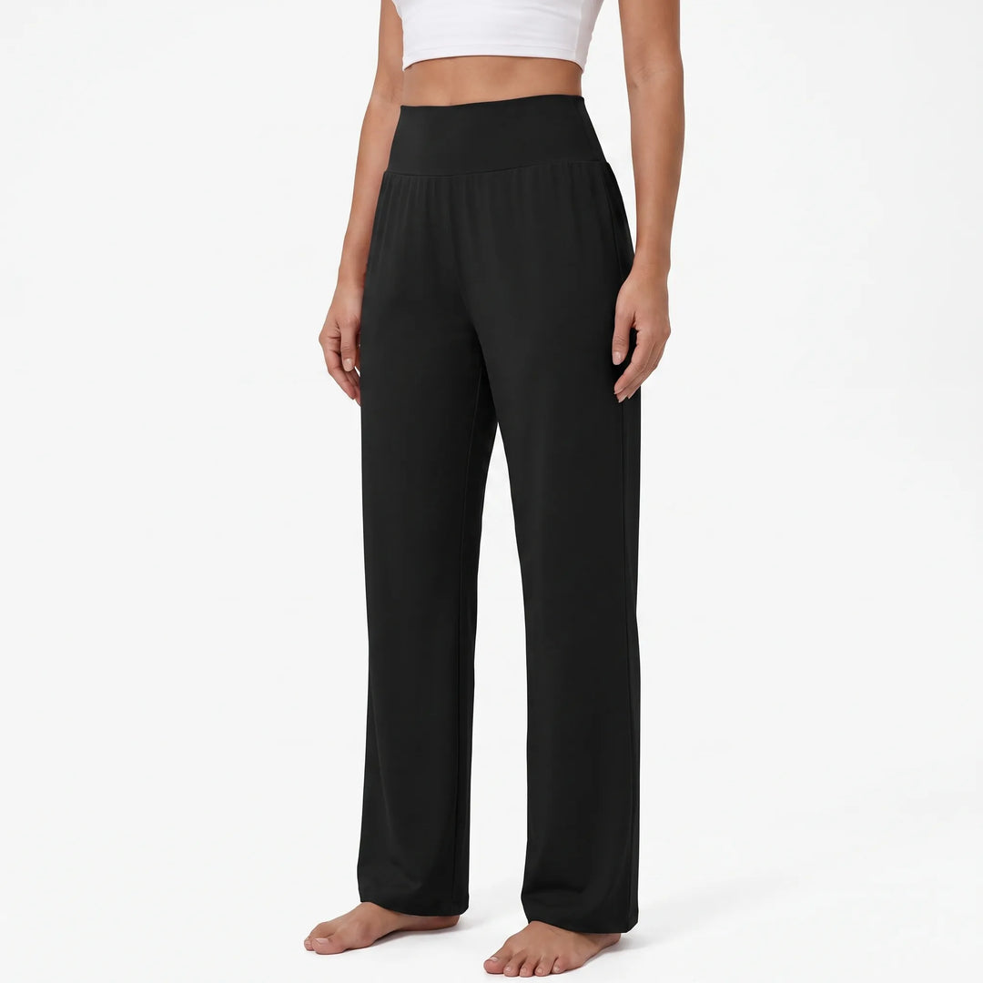 High-Waisted Wide-Leg Yoga Trousers - Sheryl