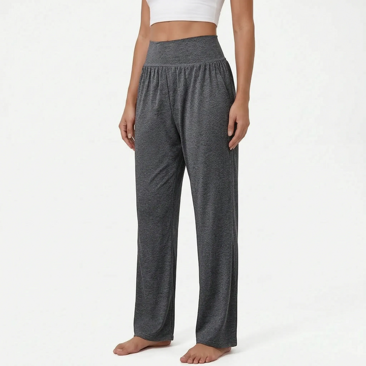 High-Waisted Wide-Leg Yoga Trousers - Sheryl