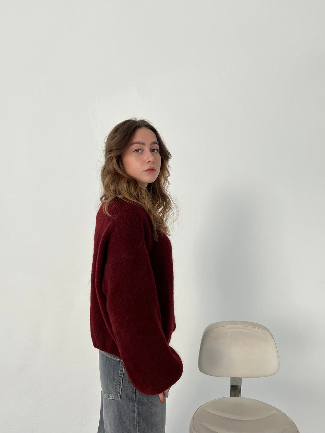 Puha női pulóver laza szabással - Aurena