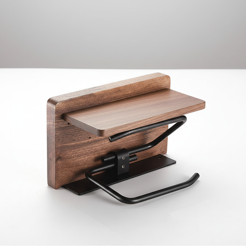 Industrieller Metallpapierhalter - WoodlyKeep