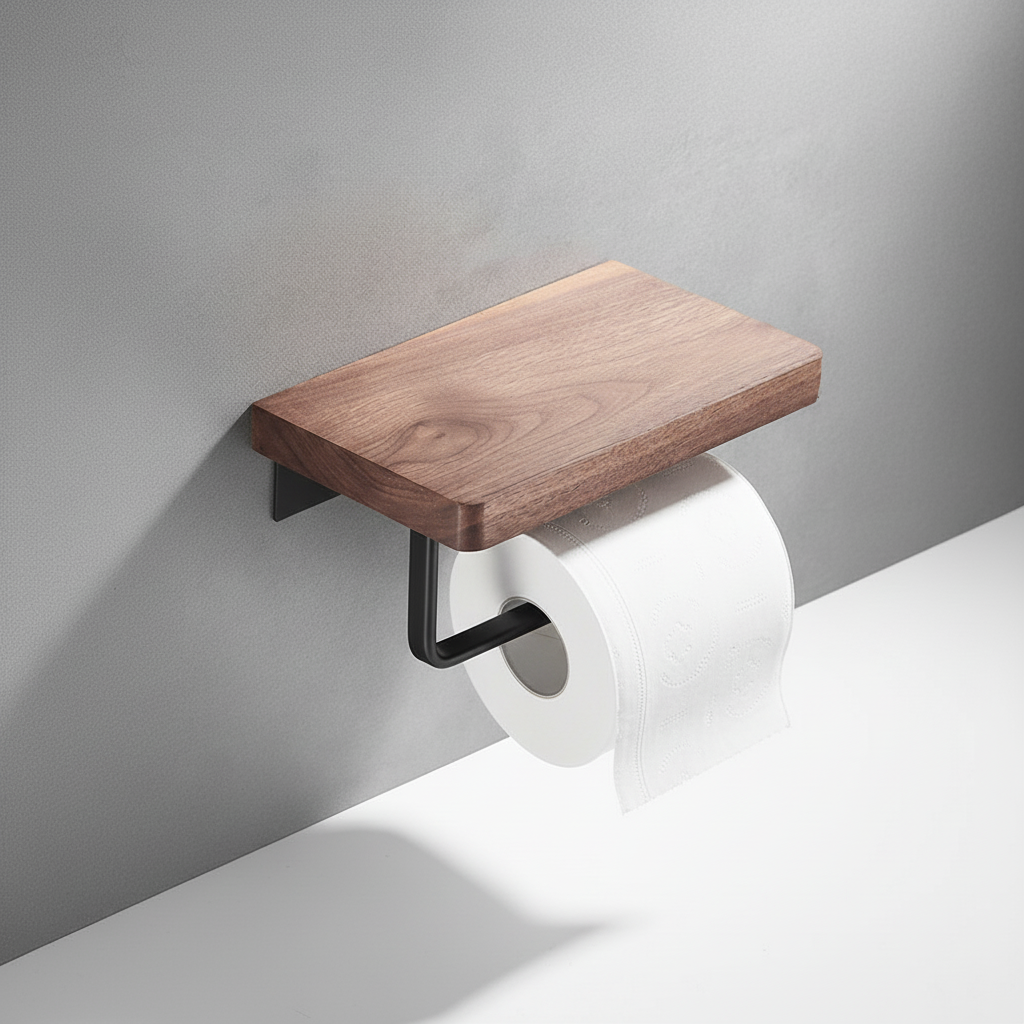 Industrieller Metallpapierhalter - WoodlyKeep