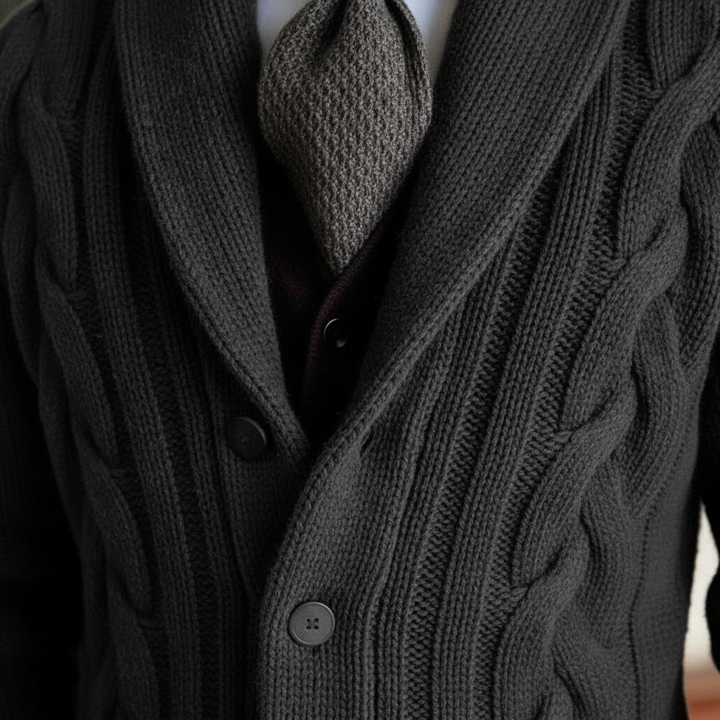 Kabelstrick-Weste - Ethan