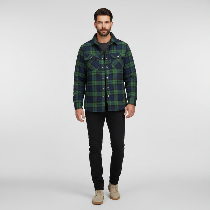 Kariertes Flanell Jacke Für Herren - Karl