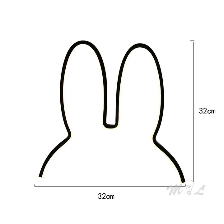 USB Töltős Nyuszi Éjjeli Fény Hangulatvilágítással - BunnyLight