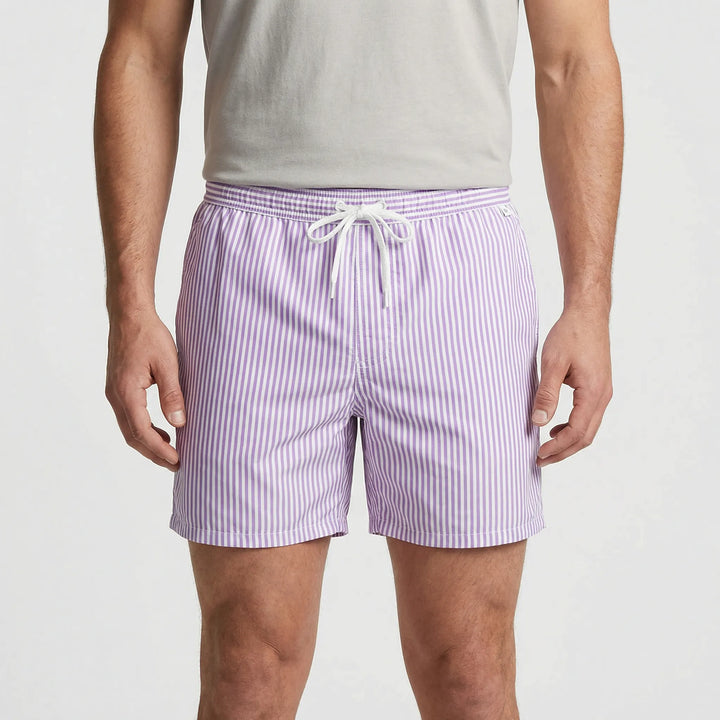 Kurze Gestreifte Badeshorts Für Herren - Gerard