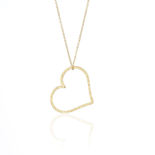 Gold Heart Statement Necklace