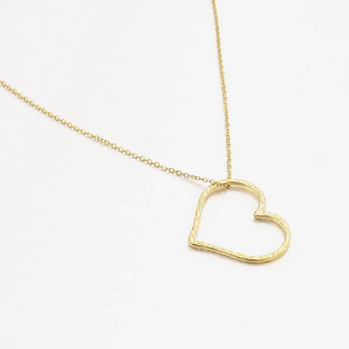 Gold Heart Statement Necklace