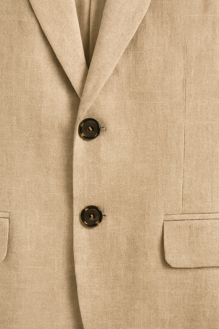 Könnyű férfi vászonöntöny – 2 részes, slim fit, ideális nyárra, esküvőre és üzleti eseményekre