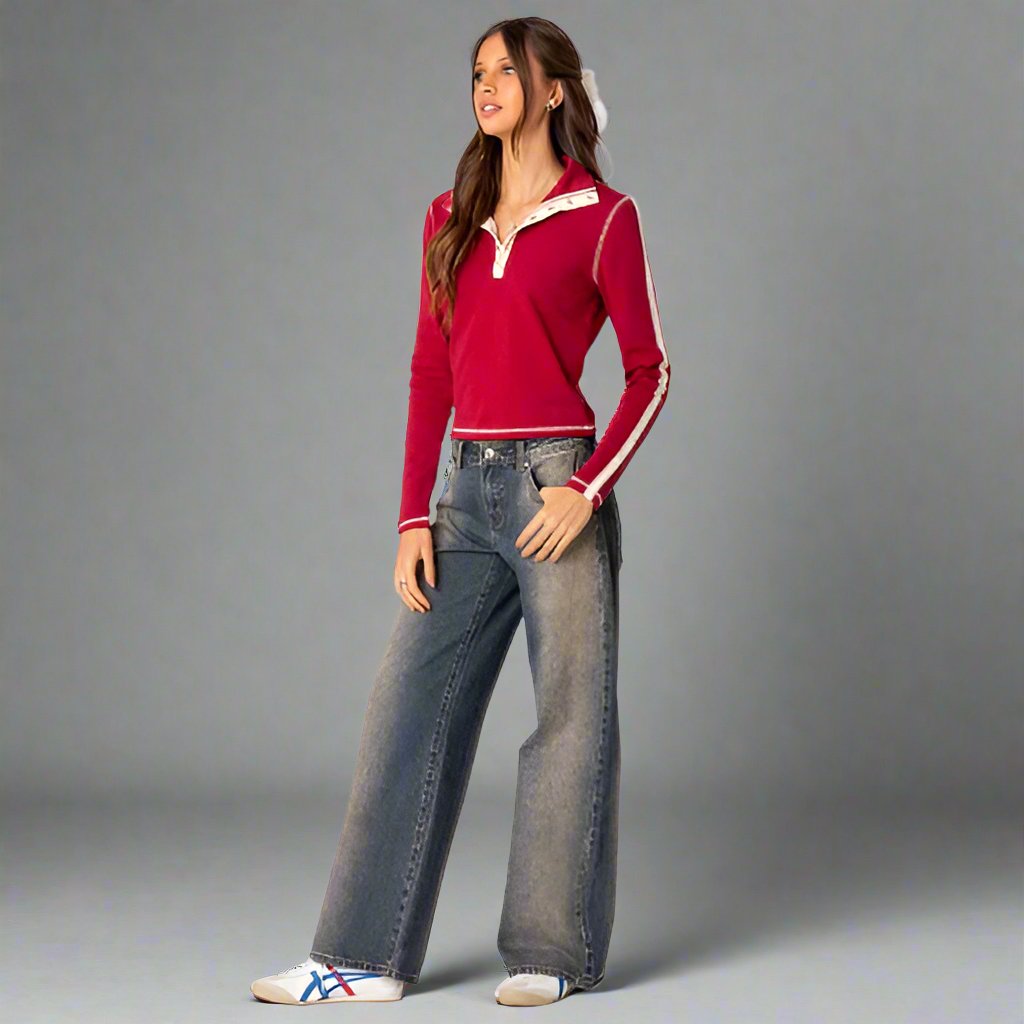 Low Rise Damenjeans Locker Geschnitten - Milla