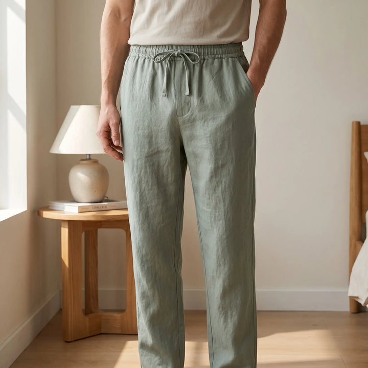 Men's Casual Linen Trousers -  Elias