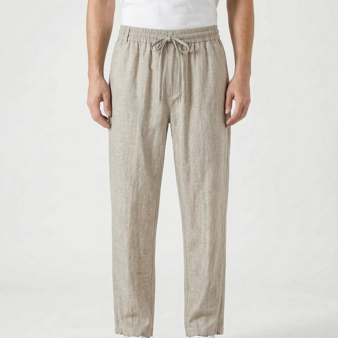 Men's Casual Linen Trousers -  Elias