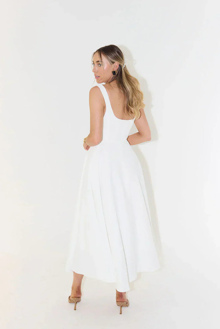 Midi Kleid Mit Hoher Taille - Sofie