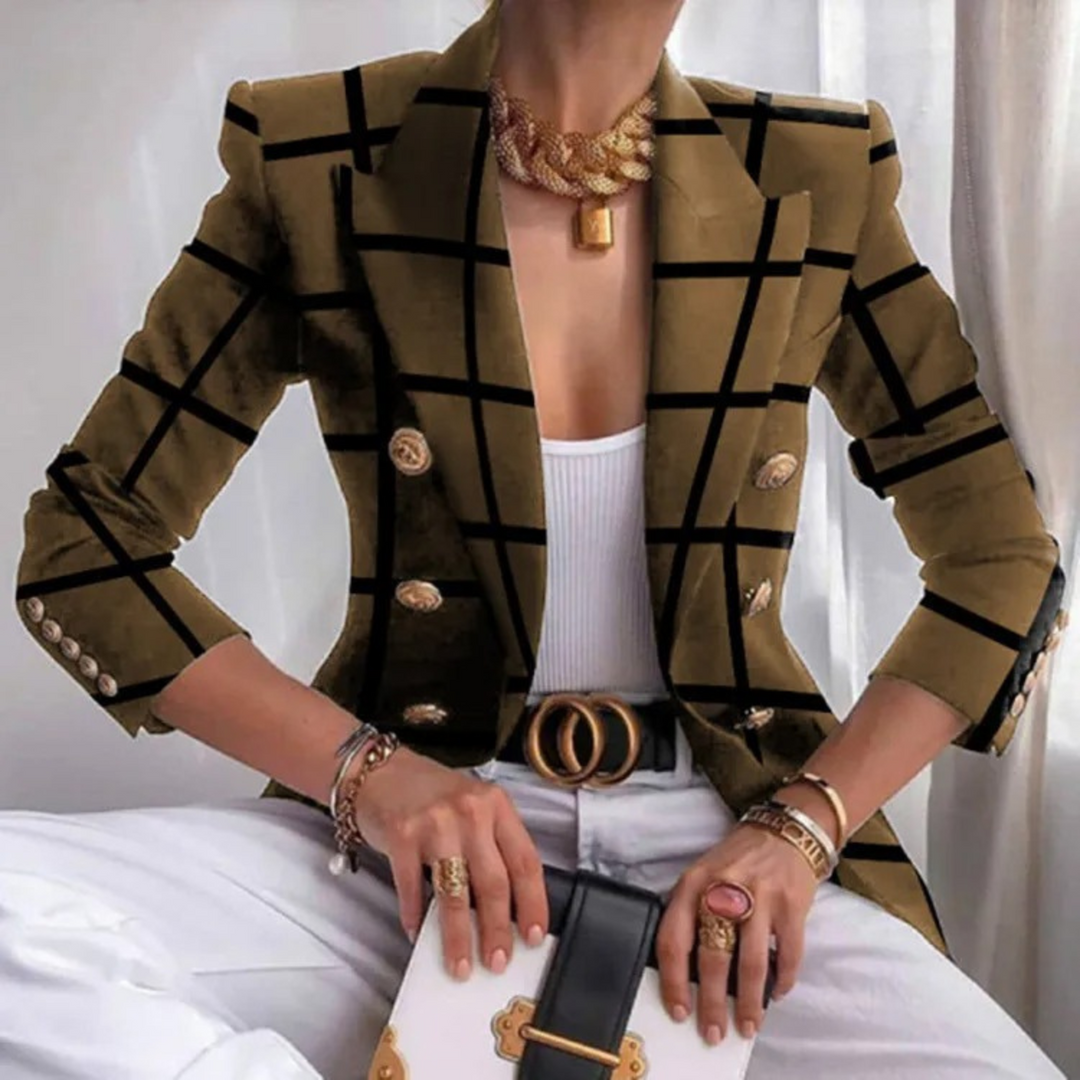 Kétgombos Női Blézer Reverrel - Eleganza