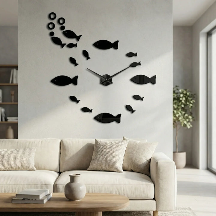 Moderne Spiegel-Wanduhr - Miraflow