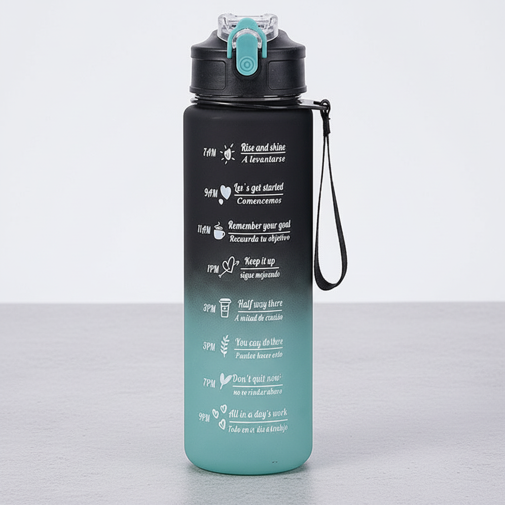 Motivationsflasche Mit Zeitmarkierung - AquaPulse