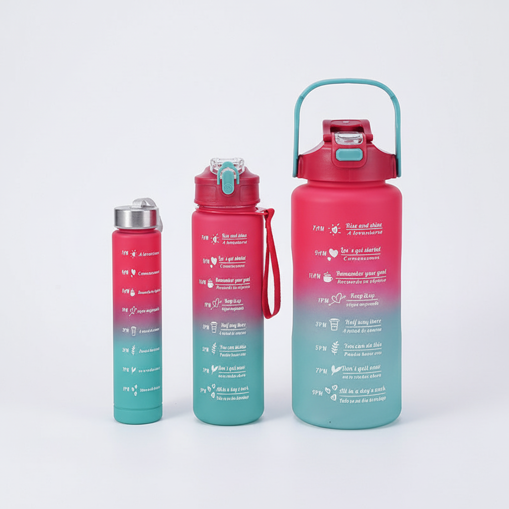 Motivationsflasche Mit Zeitmarkierung - AquaPulse