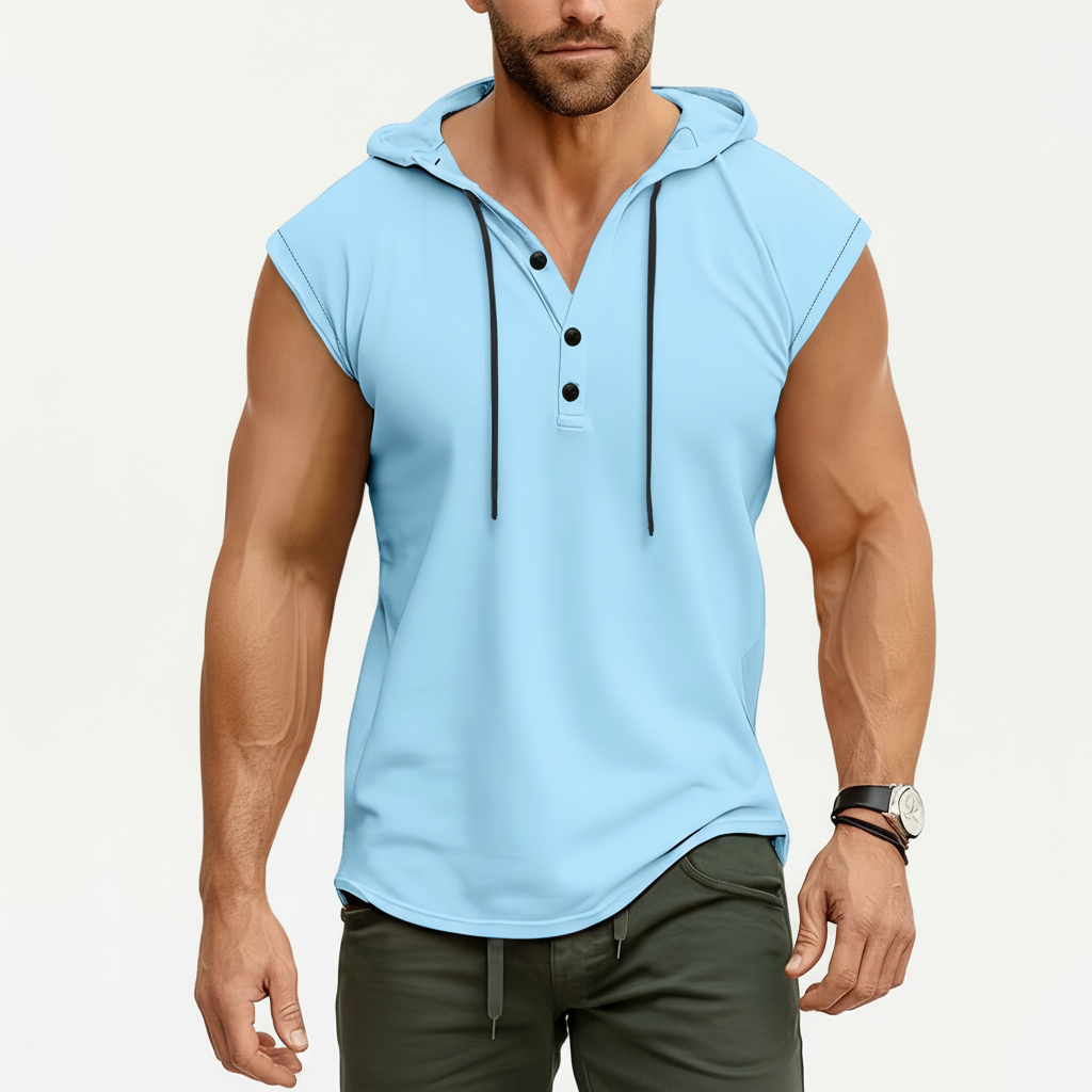 Mouwloos Henley Tanktop - AeroVibe