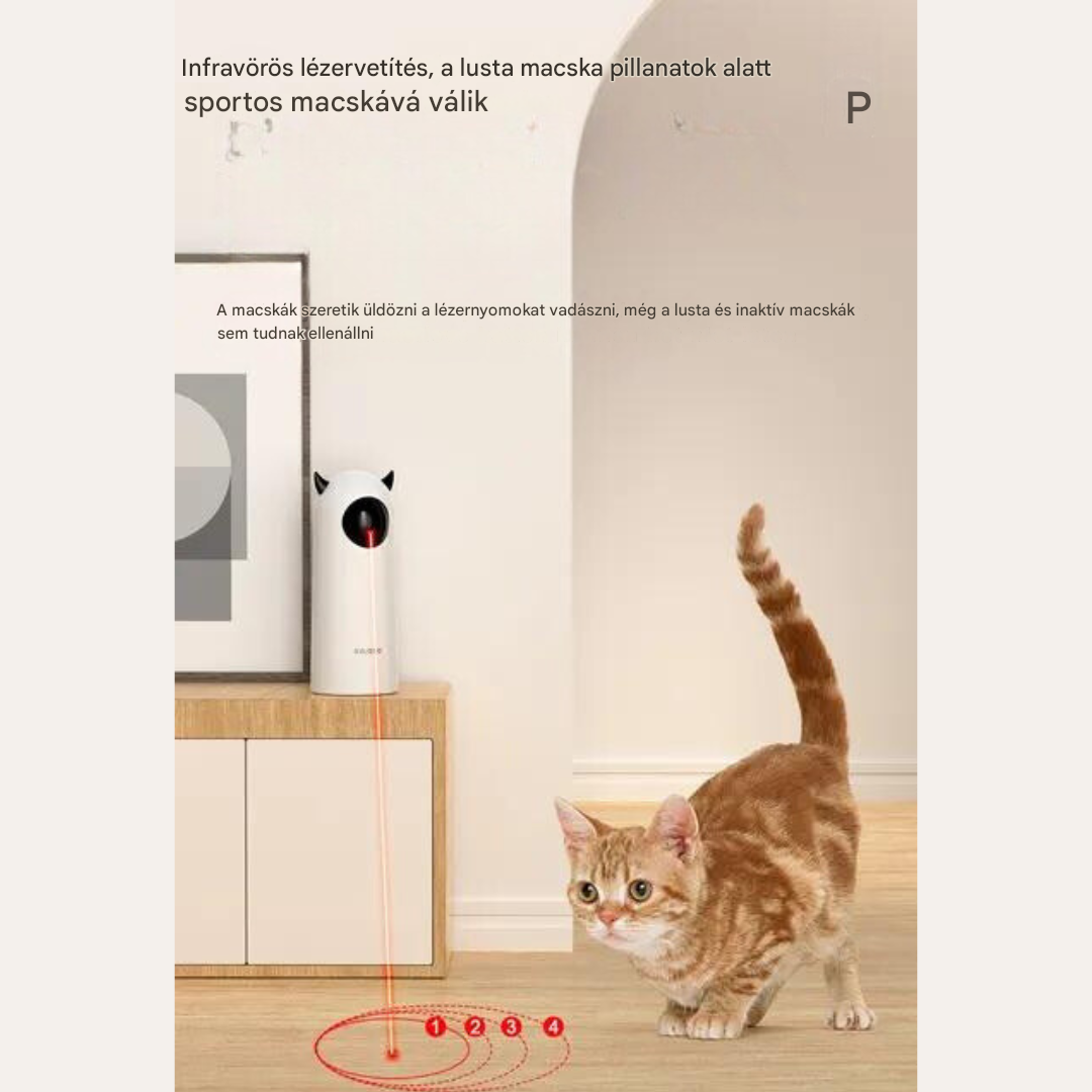 Interaktív lézer macskajáték - LaserPaw
