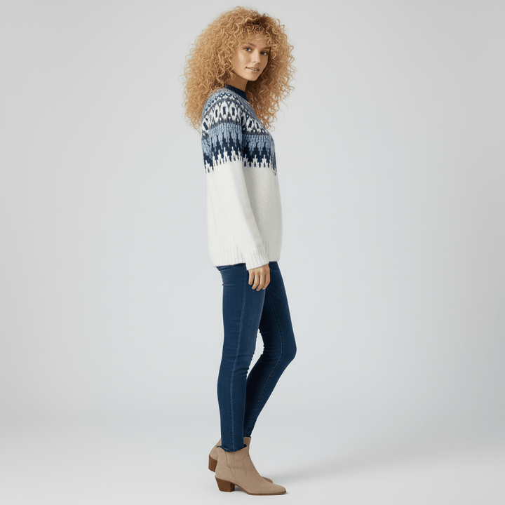 Nordisch Inspirierter Winterstrickpullover - Paula