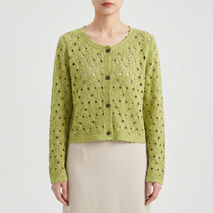 Openwork Crochet Cardigan -  Lorena